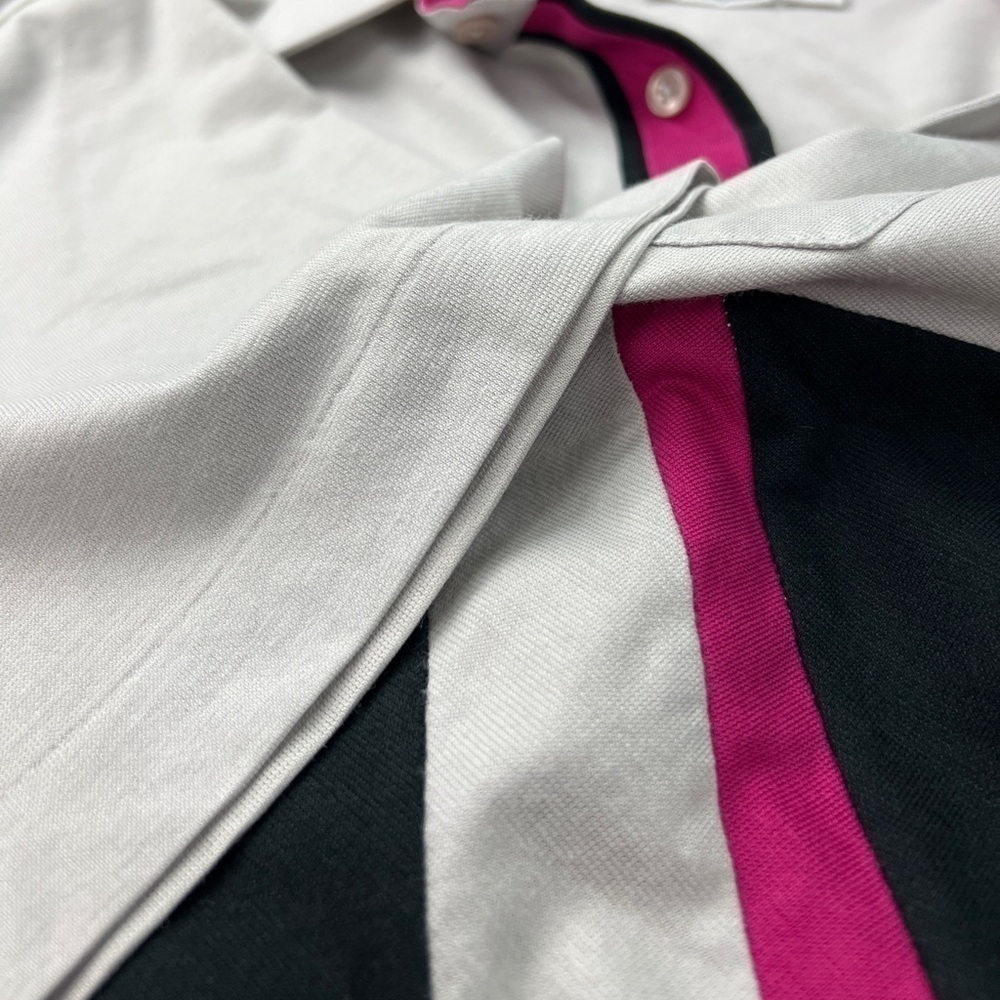 RARE Vintage LONDON FOG Color Block Polo Tee Shirt - Picture 7 of 8